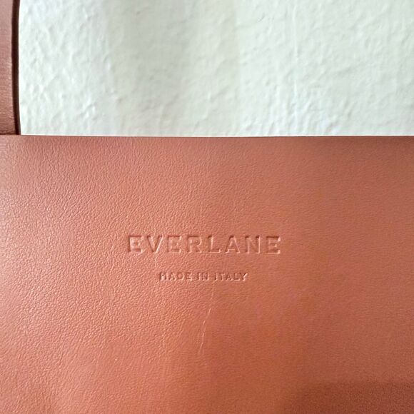 Everlane Day Magazine Italian Leather Tote in Cognac North South Brown - Picture 2 of 8